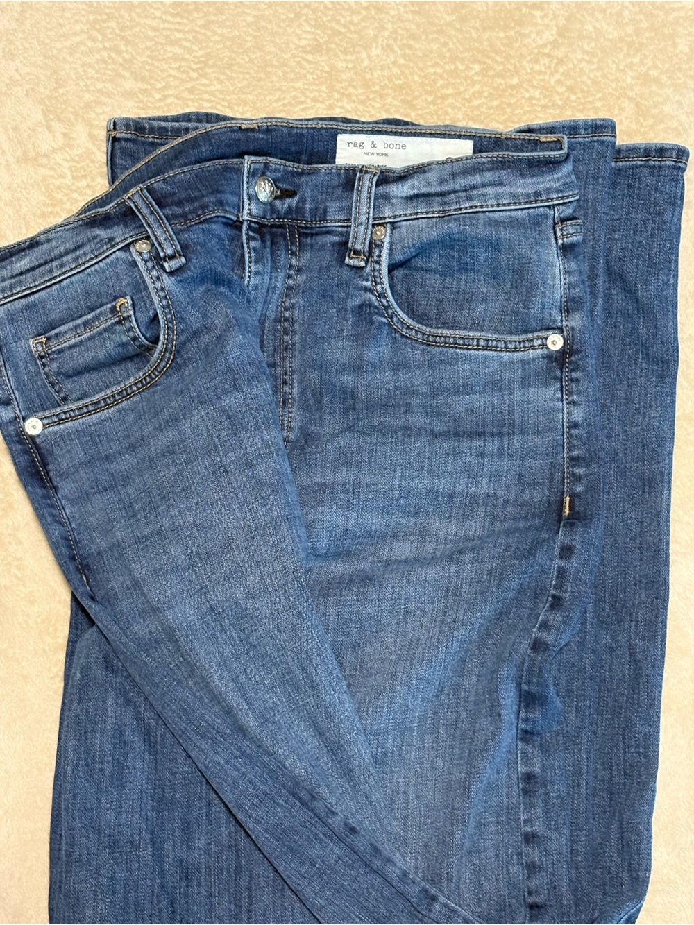 rag & bone Skinny Jeans in Medium Blue Wash